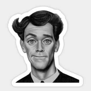 Bertie Wooster Hugh Laurie Caricature Sticker